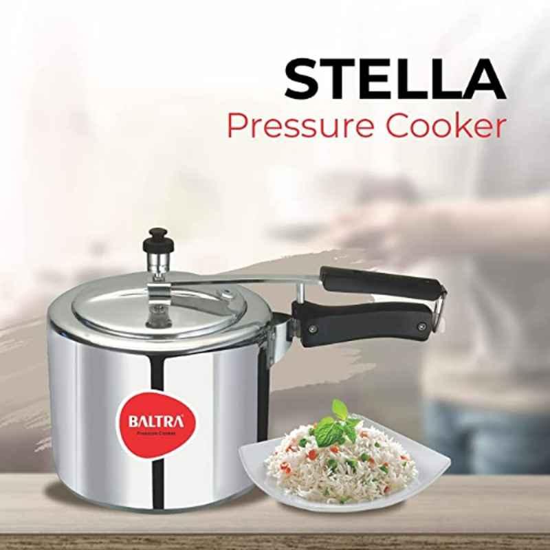 Baltra Stella 3L Aluminium Silver Inner Lid Pressure Cooker, BPC-101 Baltra Stella 3L Aluminium Silver Inner Lid Pressure Cooker, BPC-101